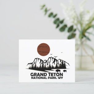 Cartes Pour Fêtes Annuelles Grand Teton mountain Parc national Wyoming Holida