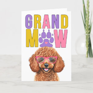 Cartes Pour Fêtes Annuelles GrandDOG Grand-parents de caniche GrandMAW