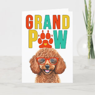 Cartes Pour Fêtes Annuelles GrandDOG Grand-parents de caniche GrandPAW