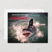 Cartes Pour Fêtes Annuelles Grande brèche de requin blanc (Devant / Derrière)