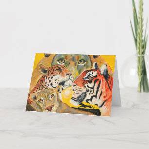 Cartes Pour Fêtes Annuelles Grande conception de chats