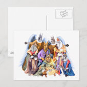 Cartes Pour Fêtes Annuelles Grande Dane Noël Nativité (Devant / Derrière)