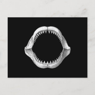 Cartes Pour Fêtes Annuelles Grande mâchoire de requin blanc
