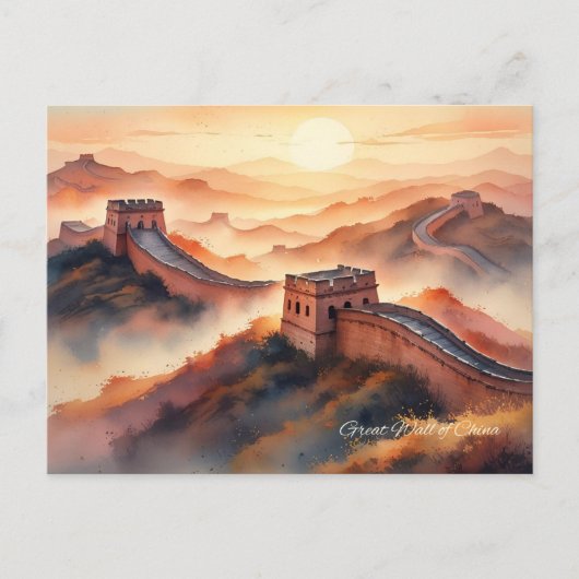 Cartes Pour Fêtes Annuelles Grande Muraille de Chine (Devant)