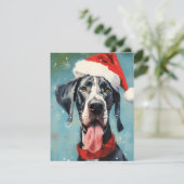 Cartes Pour Fêtes Annuelles Grande peinture de Noël Dane (Debout devant)