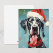 Cartes Pour Fêtes Annuelles Grande peinture de Noël Dane (Devant / Derrière)
