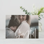 Cartes Pour Fêtes Annuelles Grande Photo Classique Joyeuse Écrite Casually (Debout devant)