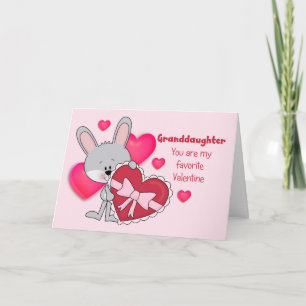 Cartes Pour Fêtes Annuelles Grandgirl Bunny Favori Valentine