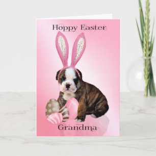 Cartes Pour Fêtes Annuelles Grandma mignonne Chien De Pâques Chien Chien Avec