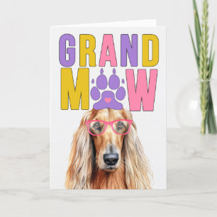 Cartes Pour Fêtes Annuelles GrandMAW Afghan Hound GrandDOG Grand-parents Day