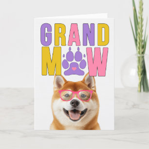 Cartes Pour Fêtes Annuelles GrandMAW Akita Chien GrandDOG Grand-parents Day
