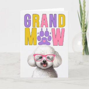 Cartes Pour Fêtes Annuelles GrandMAW Bichon Frise GrandDOG Grand-parents Day