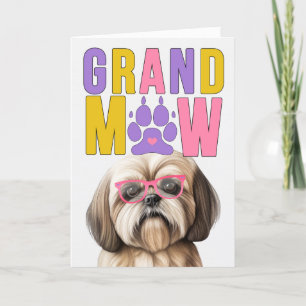 Cartes Pour Fêtes Annuelles GrandMAW Lhasa Apso Chien Funny Grand-parents Day