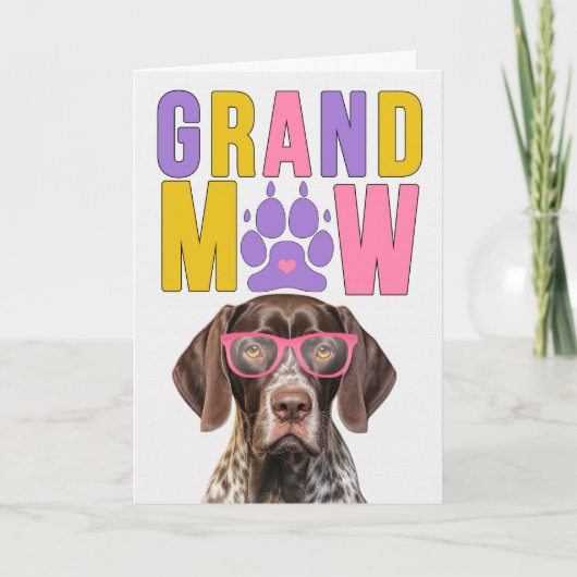 Cartes Pour Fêtes Annuelles GrandMAW Pointer GrandDOG Grand-parents Day (Devant)