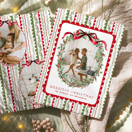 Cartes Pour Fêtes Annuelles Grandmillénariste Noël fantaisiste rouge et vert
