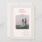 Cartes Pour Fêtes Annuelles Grandmillennial Coquette Merry + Married Two Photo (Devant)