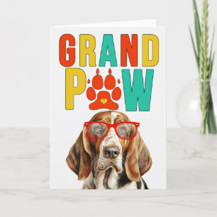 Cartes Pour Fêtes Annuelles GrandPAW Basset Hound GrandDOG Grand-parents Day