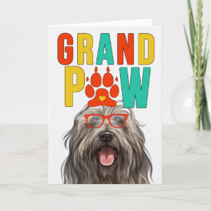 Cartes Pour Fêtes Annuelles GrandPAW Bergamasco GrandDOG Grand-parents Day