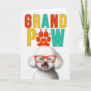 Cartes Pour Fêtes Annuelles GrandPAW Bichon Frise GrandDOG Grand-parents Day