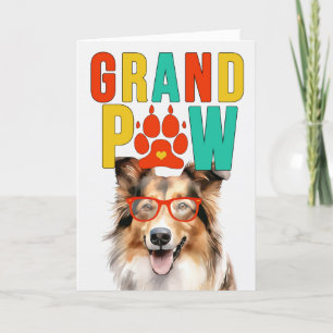 Cartes Pour Fêtes Annuelles GrandPAW Collie GrandDOG Grand-parents Day
