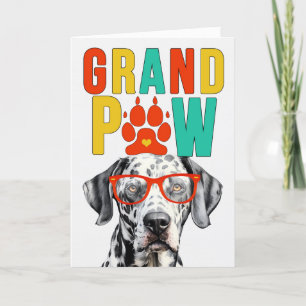Cartes Pour Fêtes Annuelles GrandPAW Dalmatian GrandDOG Grand-parents Day