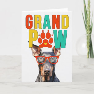 Cartes Pour Fêtes Annuelles GrandPAW Doberman GrandDOG Grand-parents Day