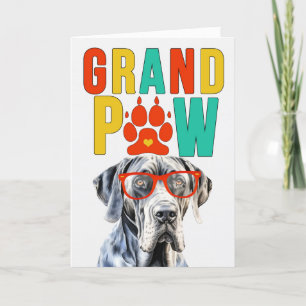 Cartes Pour Fêtes Annuelles GrandPAW Great Dane GrandDOG Grand-parents Day