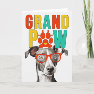 Cartes Pour Fêtes Annuelles GrandPAW Greyhound GrandDOG Grand-parents Day