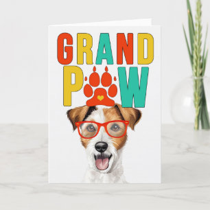 Cartes Pour Fêtes Annuelles GrandPAW Jack Russell GrandDOG Grand-parents Day