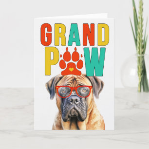 Cartes Pour Fêtes Annuelles GrandPAW Mastiff GrandDOG Grand-parents Day