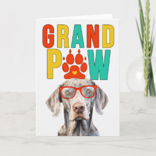 Cartes Pour Fêtes Annuelles GrandPAW Weimaraner GrandDOG Grand-parents Day