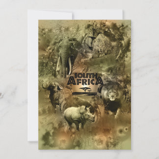 Cartes Pour Fêtes Annuelles Grands cinq d'Afrique du Sud