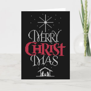 Cartes Pour Fêtes Annuelles Granny Knit Religieux Christian - Joyeux Noël