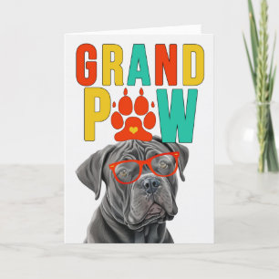 Cartes Pour Fêtes Annuelles GranPAW Cane Corso GrandDOG Grand-parents Day
