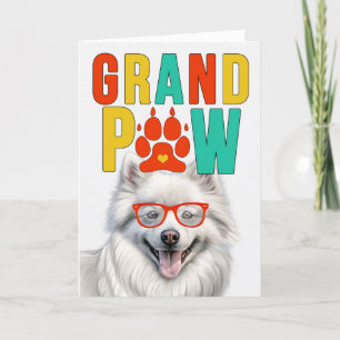 Cartes Pour Fêtes Annuelles GranPAW Eskie Dog Funny Grand-parents Day