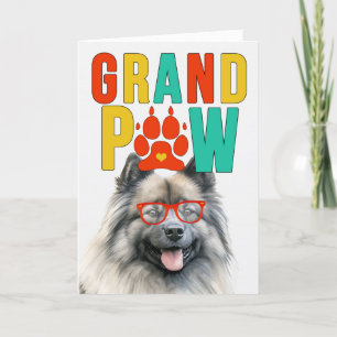 Cartes Pour Fêtes Annuelles GranPAW Keeshond Chien Funny Grand-parents Day