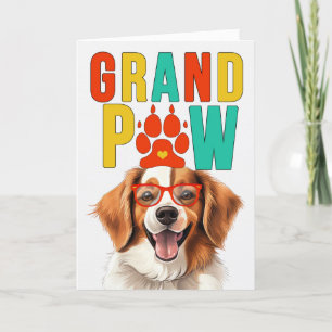 Cartes Pour Fêtes Annuelles GranPAW Kooikerhondje DOG Funny Grand-parents Day