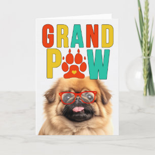Cartes Pour Fêtes Annuelles GranPAW Pekingese Chien drôle Fête des grands-pare