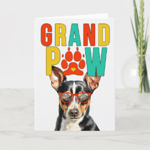 Cartes Pour Fêtes Annuelles GranPAW Rat Terrier Chien Funny Grand-parents Day
