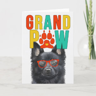 Cartes Pour Fêtes Annuelles GranPAW Schipperke Chien Funny Grand-parents Day
