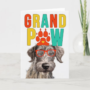 Cartes Pour Fêtes Annuelles GranPAW Scottish Deerhound DOG Grand-parents Day