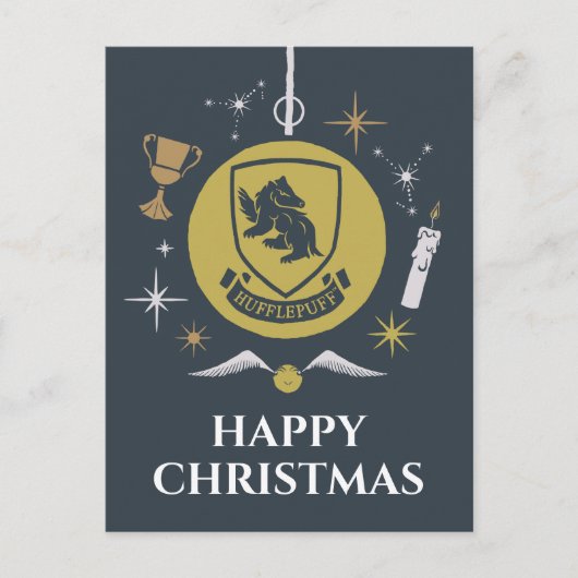 Cartes Pour Fêtes Annuelles Graphique Bauble de Noël HUFFLEPUFF™ (Devant)