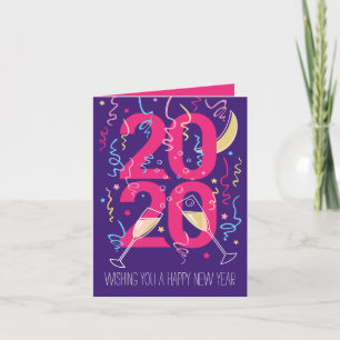 Cartes Pour Fêtes Annuelles Graphique des célébrations du Nouvel An 2020