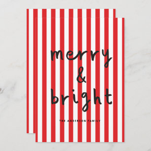 Cartes Pour Fêtes Annuelles Graphique moderne minima Noël rouge et blanc