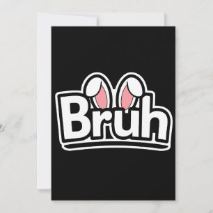 Cartes Pour Fêtes Annuelles Graphisme de lapin drôle avec oreilles de lapin