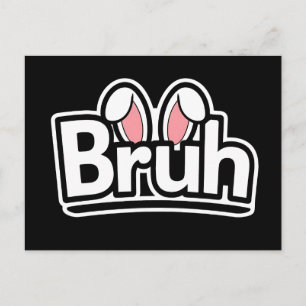Cartes Pour Fêtes Annuelles Graphisme Mignon d'Oreilles de Lapin Bruh