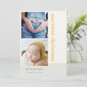 Cartes Pour Fêtes Annuelles Gras minima 2 photo Jaune le plus joli Noël (Debout devant)