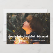 Cartes Pour Fêtes Annuelles Grateful Thanksgiving famille (Devant)