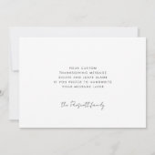 Cartes Pour Fêtes Annuelles Grateful Thanksgiving famille (Dos)