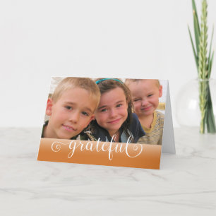 Cartes Pour Fêtes Annuelles Grateful Thanksgiving photo personnalisée